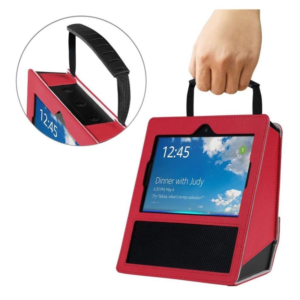 Amazon Echo Show Litchi tekstur cover - Rød