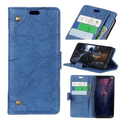 Nokia 5.1 Plus mobiletui i kunstlæder med retro stil og kort