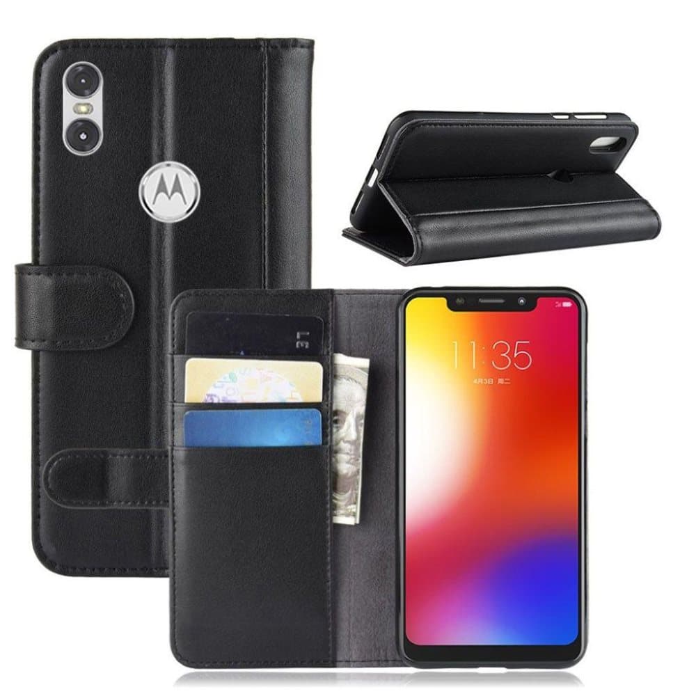 Motorola One haljais nahkainen lompakko suojakotelo magneett
