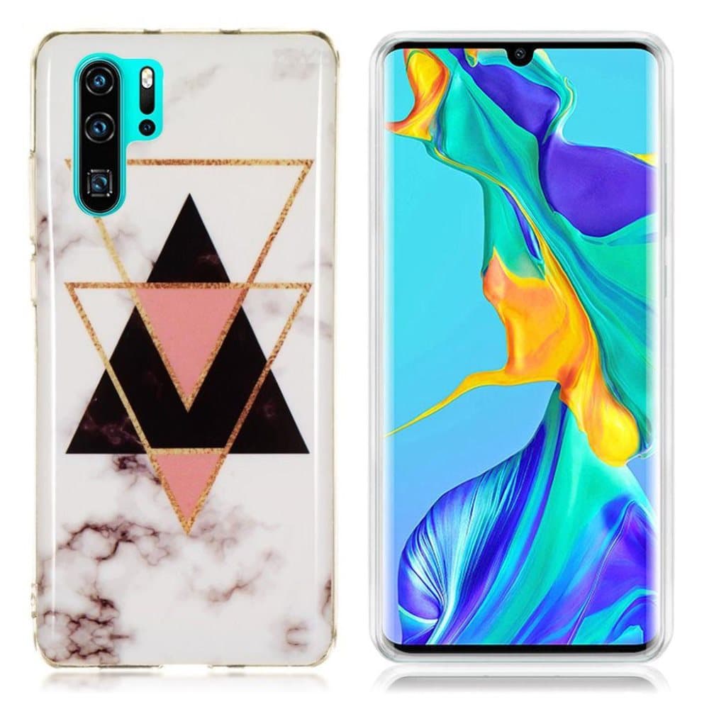 Huawei P30 Pro marmor mønster blødt etui - Model C