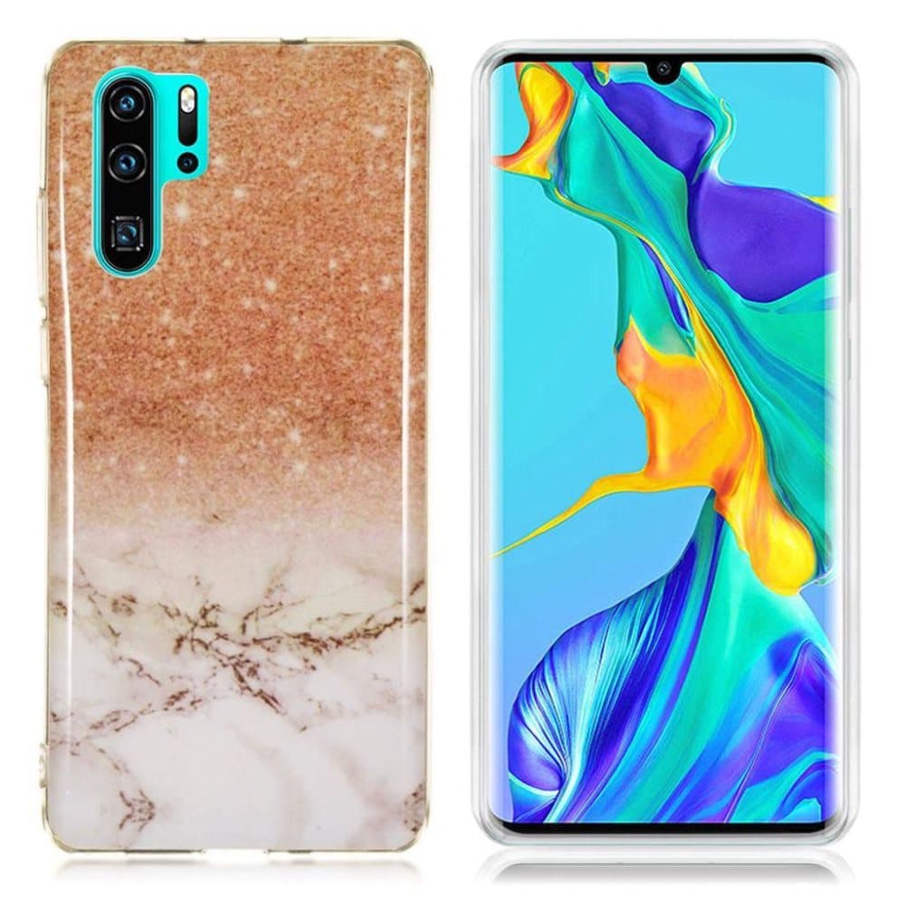 Huawei P30 Pro marmor mønster fleksibelt etui - Model J