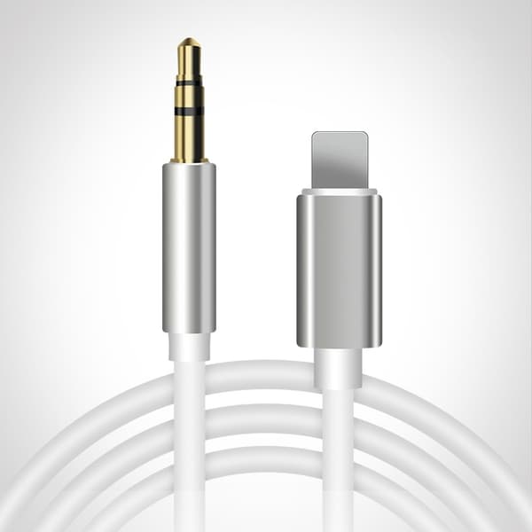 8 Pin till 3.5mm AUX Audio Adapter Kabel