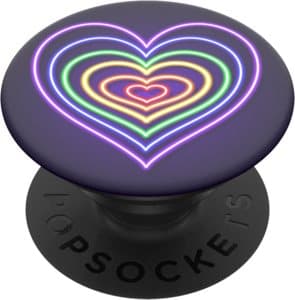 PopSockets PopGrip - Ställ och Grepp för Smartphone och Surfplatta med en Bytbar PopTop - Neon Love