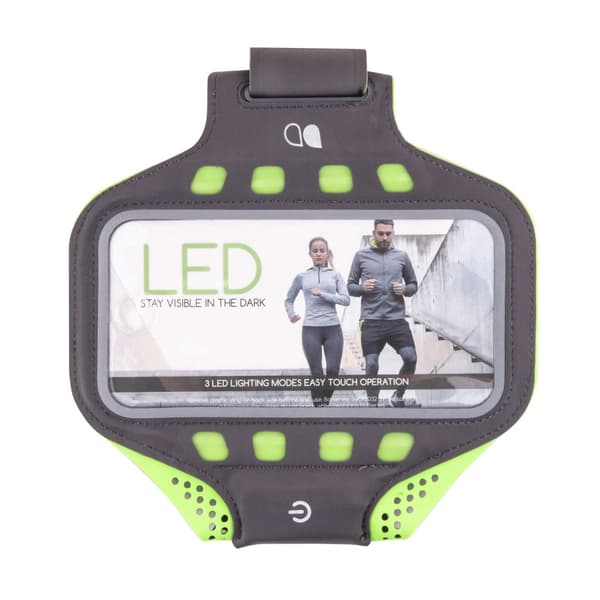 GEAR Sportsarmbånd LED Premium Universal 6,5" Grå/Gul