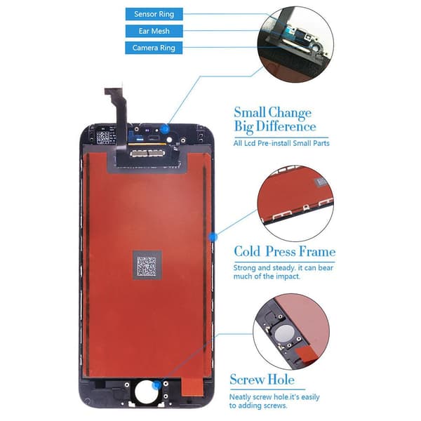 iPhone 6 komplett LCD sk�rm med sm�delar OEM