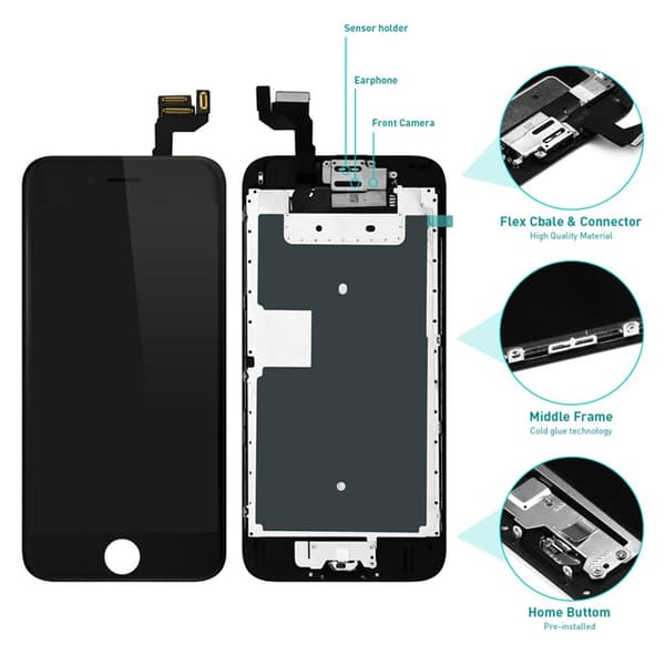 iPhone 6 komplett LCD sk�rm med sm�delar OEM