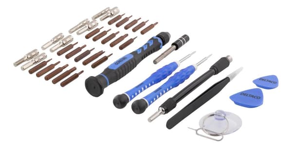 Smartphone Repair Kit, 38 pcs, Precision CRV, blue