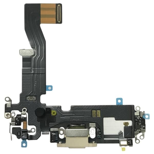 Original iPhone 12 Pro Laddkontakt med Flex - Guld