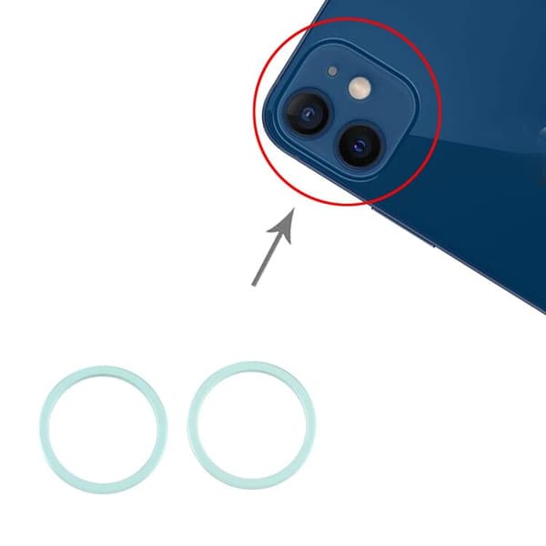 Original iPhone 12 Kameraring (2-pack) - Grön