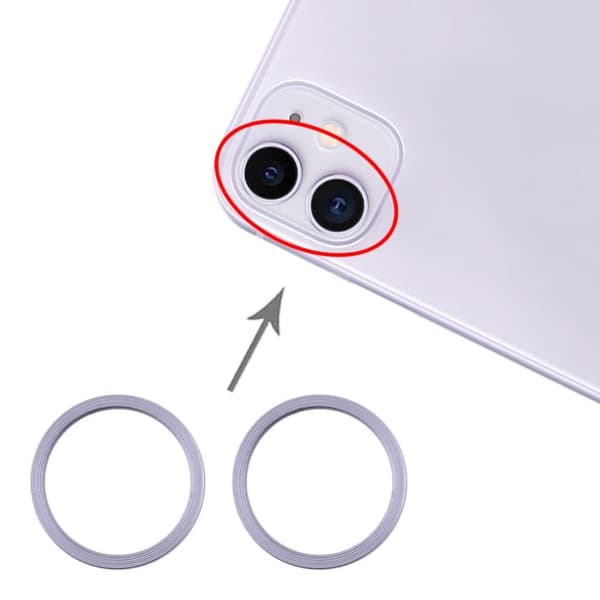 iPhone 11 Kameraring (2-pack) - Lila