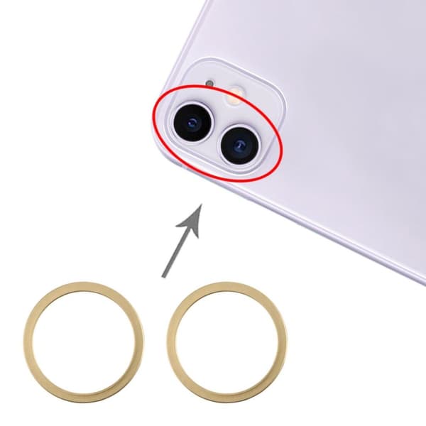 iPhone 11 Kameraring (2-pack) - Guld