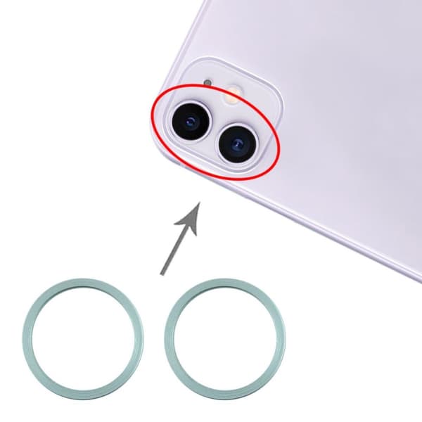 iPhone 11 Kameraring (2-pack) - Grön