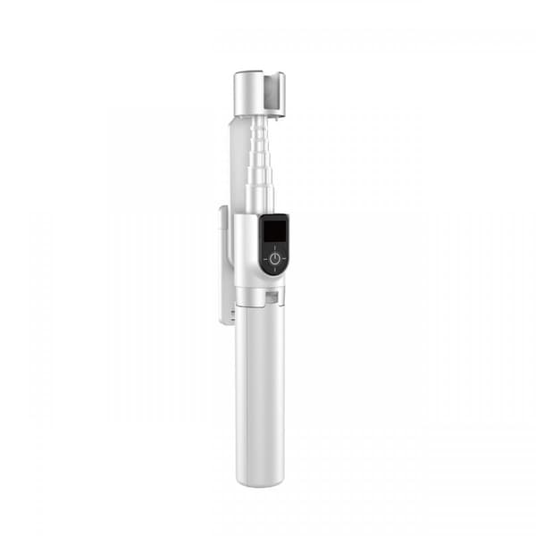 Dudao 360 Selfiestick Med Tripod och Bluetooth Kontroll F18W Vit Vit