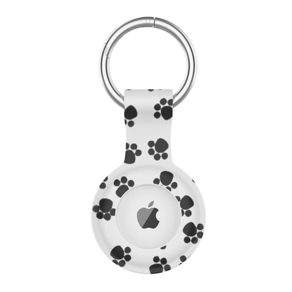 Apple AirTag Hållare Silikon Svart/Vit