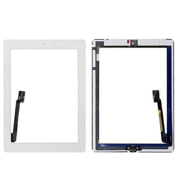 iPad 3 Glas med Touchskärm med Hemknapp - Vit