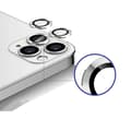 Miniatyrbild 1 av 2: iPhone 12 Pro Linsskydd med Metallram - Vit (3-pack)