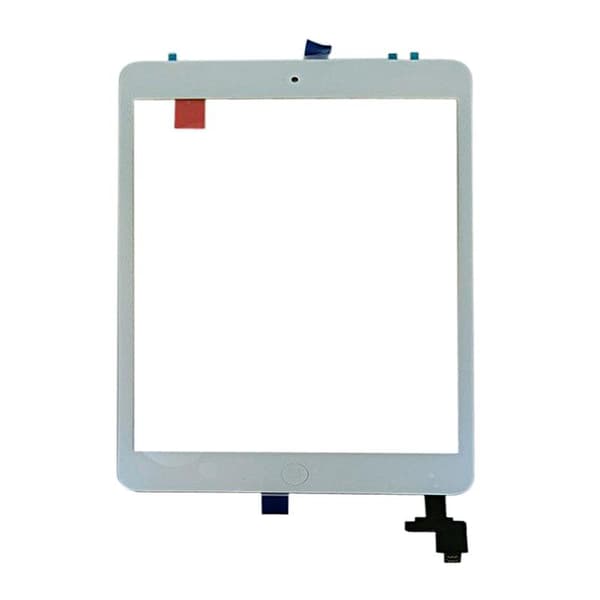 iPad Mini/Mini 2 Glas med Touchskärm med Hemknapp Flexkabel OEM - Vit