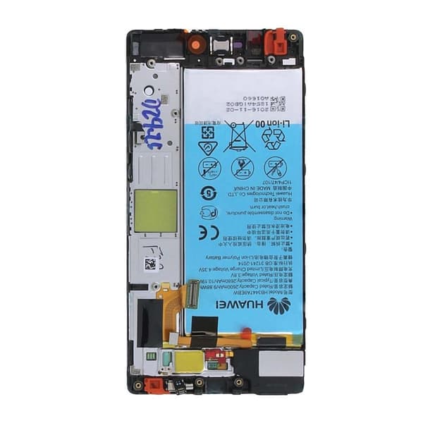 Huawei P8 Skärm med LCD Display med Batteri Original - Svart