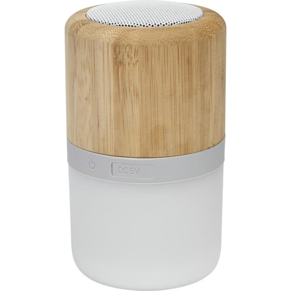 Bullet Aurea Bamboo Light Up Bluetooth-högtalare Brown/White One Size