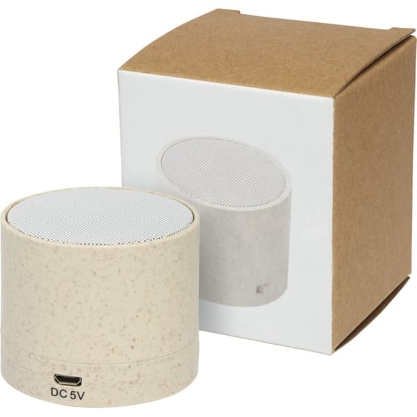 Avenue Kikai Bluetooth-højttaler af hvedestrå Beige One Size