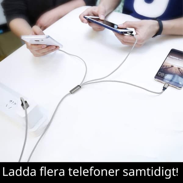 Opladerkabel 3 i 1 Lightning / USB-C / Micro USB