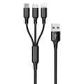 Miniatyrbillede 2 af 3: Opladerkabel 3 i 1 Lightning / USB-C / Micro USB