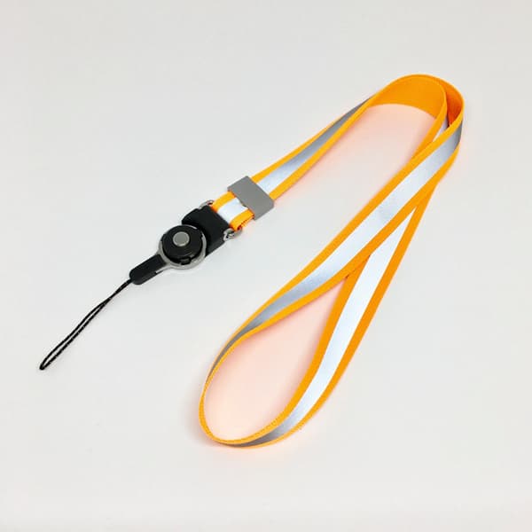 Stilrent Slittåligt Nyckelhalsband/Mobilhållare Orange