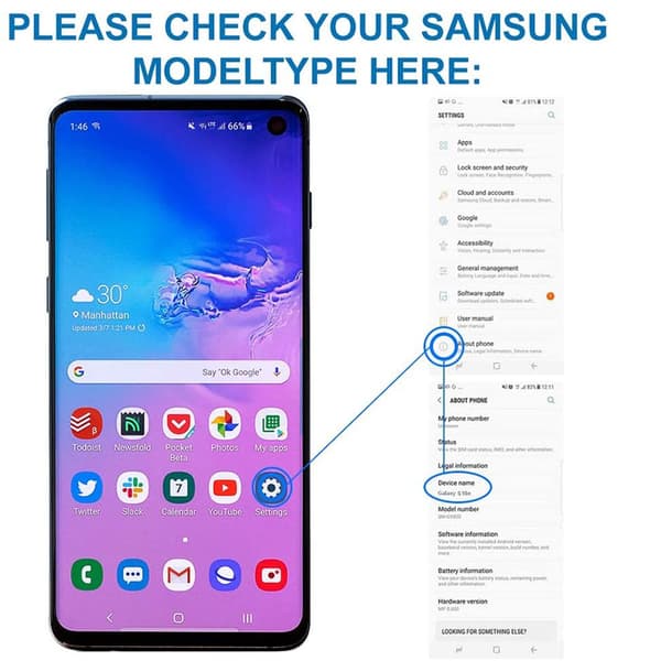 Samsung Galaxy S10e Reservdel Dubbel Simkortshållare