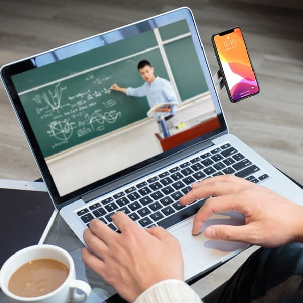 Justerbar Universell Mobilhållare för Laptop Silver