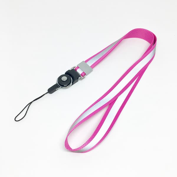 Praktiskt och Stilrent Nyckelhalsband/Mobilhållare Hot Pink