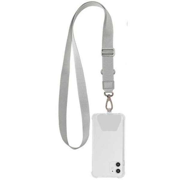Praktiskt Mobilhållare/Halsband Grå