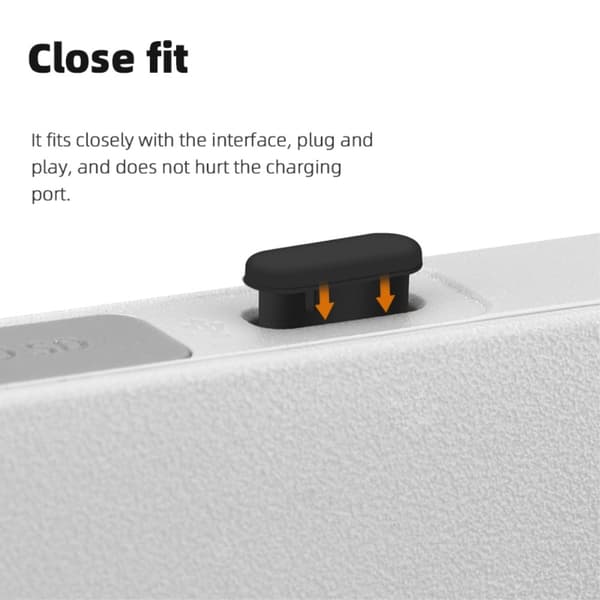 Dammplugg Silikon USB-C 3-pack Vit