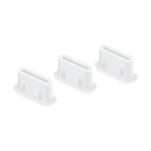 Dammplugg Silikon USB-C 3-pack Vit