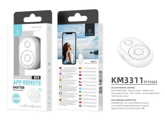 Trådlös Bluetooth Fjärrkontroll för Appkommandon iOS/Android