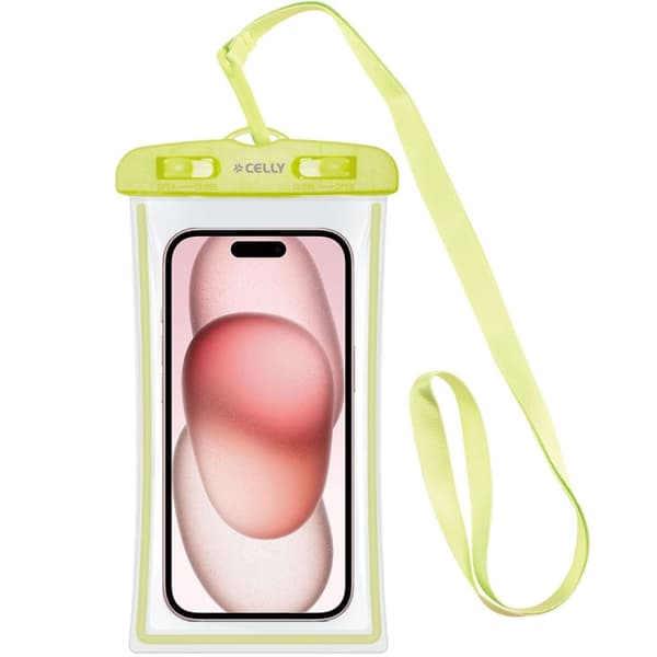 Celly Splashbag Vattentät bag IPX8 max 6,5" Grön