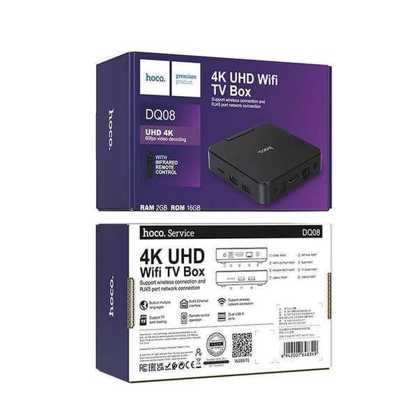 Hoco TV-box WiFi HD DQ08 - Svart