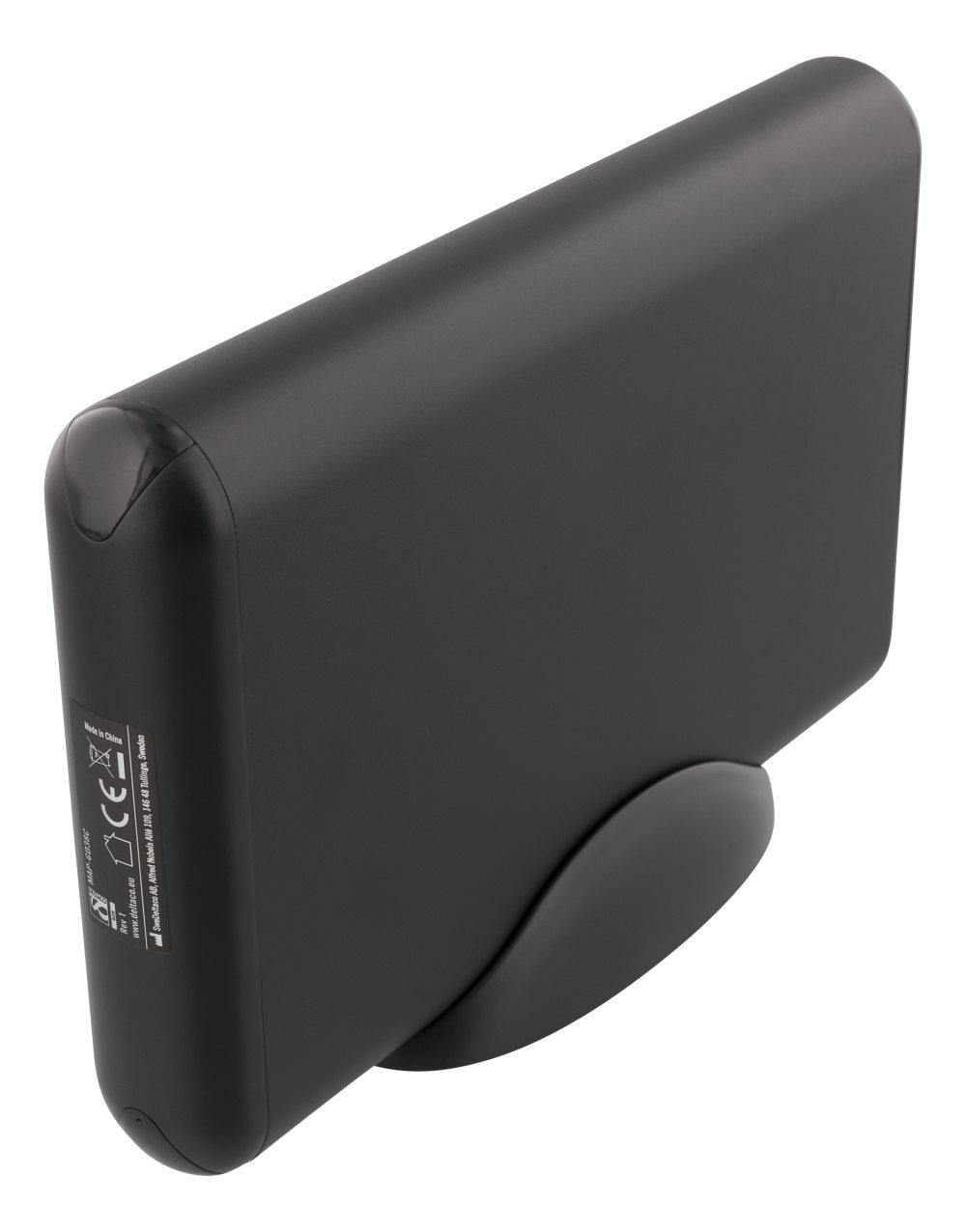 DELTACO USB-C HDD/SDD enclosure, 2,5/3,5 inch, USB 3.1, 10 Gbps, black