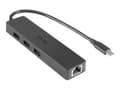 Miniatyrbild 1 av 5: i-Tec USB C Slim 3-port HUB with Gigabit Ethernet adapter - Hubb - 3 x SuperSpeed USB 3.0 + 1 x 10/100/1000 - skrivbordsmodell