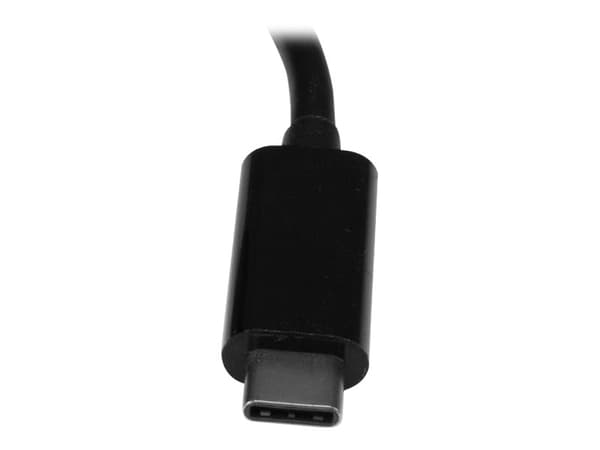 StarTech.com 3-ports USB-C-hubb med Gigabit Ethernet och 60 W strömförsörjning Pass-through laddning av bärbar dator - USB-C till 3x USB-A (USB 3.0 S