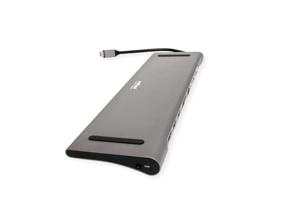 ROLINE 12.02.1117, Kabel, USB 3.2 Gen 2 (3.1 Gen 2) Type-C, 3,5 mm, Svart, Grå, MicroSD (TransFlash), SD, 5 Gbit/s