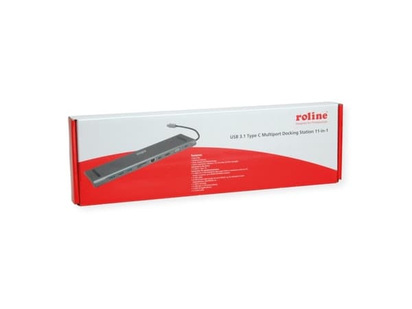 ROLINE 12.02.1117, Kabel, USB 3.2 Gen 2 (3.1 Gen 2) Type-C, 3,5 mm, Svart, Grå, MicroSD (TransFlash), SD, 5 Gbit/s