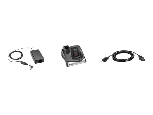 Zebra Single Slot Cradle Kit - Dokkingstasjon - RS-232 / USB - USA - for Zebra MC9090-G, MC9090-K, MC9090-S, MC909X-K, MC909X-S, MC9190-G, MC92N0, MC Sort