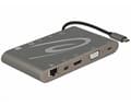 Miniatyrbilde 4 av 5: Delock USB Type-C 3.1 Docking Station 4K - Dokkingstasjon - USB-C 3.1 / Thunderbolt 3 - VGA, HDMI, Mini DP - 1GbE