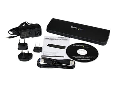StarTech.com USB 3.0-dockningsstation för dubbla skärmar med HDMI &amp; DVI/VGA - Dockningsstation - USB - VGA, HDMI - 10Mb LAN - för P/N: ARMBARDUO,