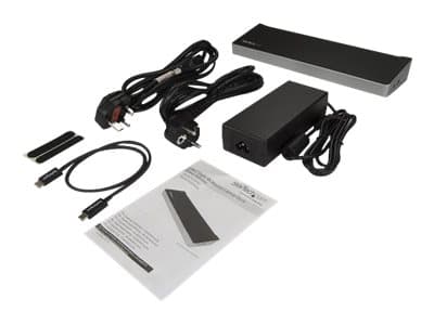 StarTech.com DK30CH2DPPDU laptop-dokkingstasjon og portreplikator Koblet med ledninger (ikke trådløs) USB 3.2 Gen 1 (3.1 Gen 1) Type-C Sort, Sølv