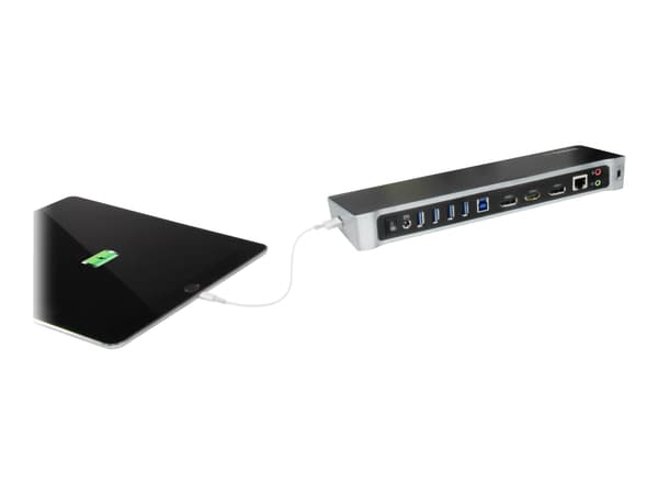 StarTech.com Triple Monitor USB 3.0 Laptop Docking Station - 4K HDMI, 2x DisplayPort - Universal USB Dock for Windows & Mac OS (10.14 & Above) (USB3D
