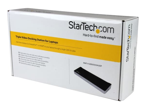 StarTech.com USB 3.0-dockningsstation för trippelskärmar - 1x HDMI - 2x DisplayPort - Dockningsstation - USB - 1GbE - för P/N: ARMBARTRIO2, ARMTRIO,