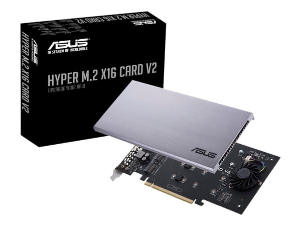 ASUS HYPER M.2 X16 CARD V2 - Grensesnittsadapter - M.2 - Expansion Slot to M.2 - M.2 Card - PCIe 3.0 x16