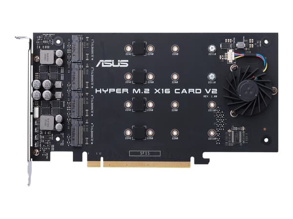 ASUS HYPER M.2 X16 CARD V2 - Grensesnittsadapter - M.2 - Expansion Slot to M.2 - M.2 Card - PCIe 3.0 x16