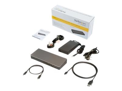 StarTech.com Thunderbolt 3 Dock - Dual Monitor 4K 60Hz TB3 Docking Station with DisplayPort - 85W Power Delivery, 6-Port USB 3.0, SD, GbE (TB3DOCK2DP